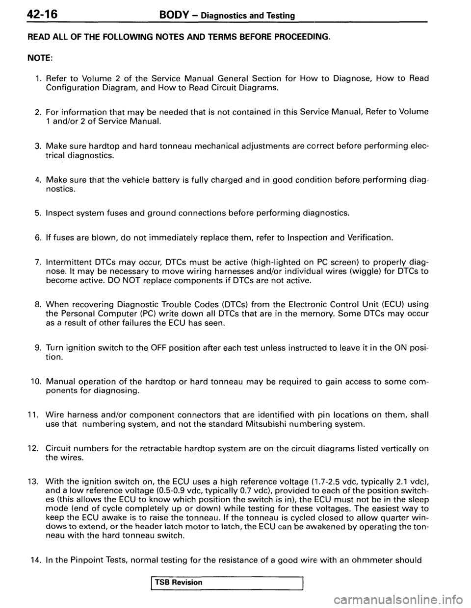 MITSUBISHI SPYDER 1995  Service Manual Supplement 