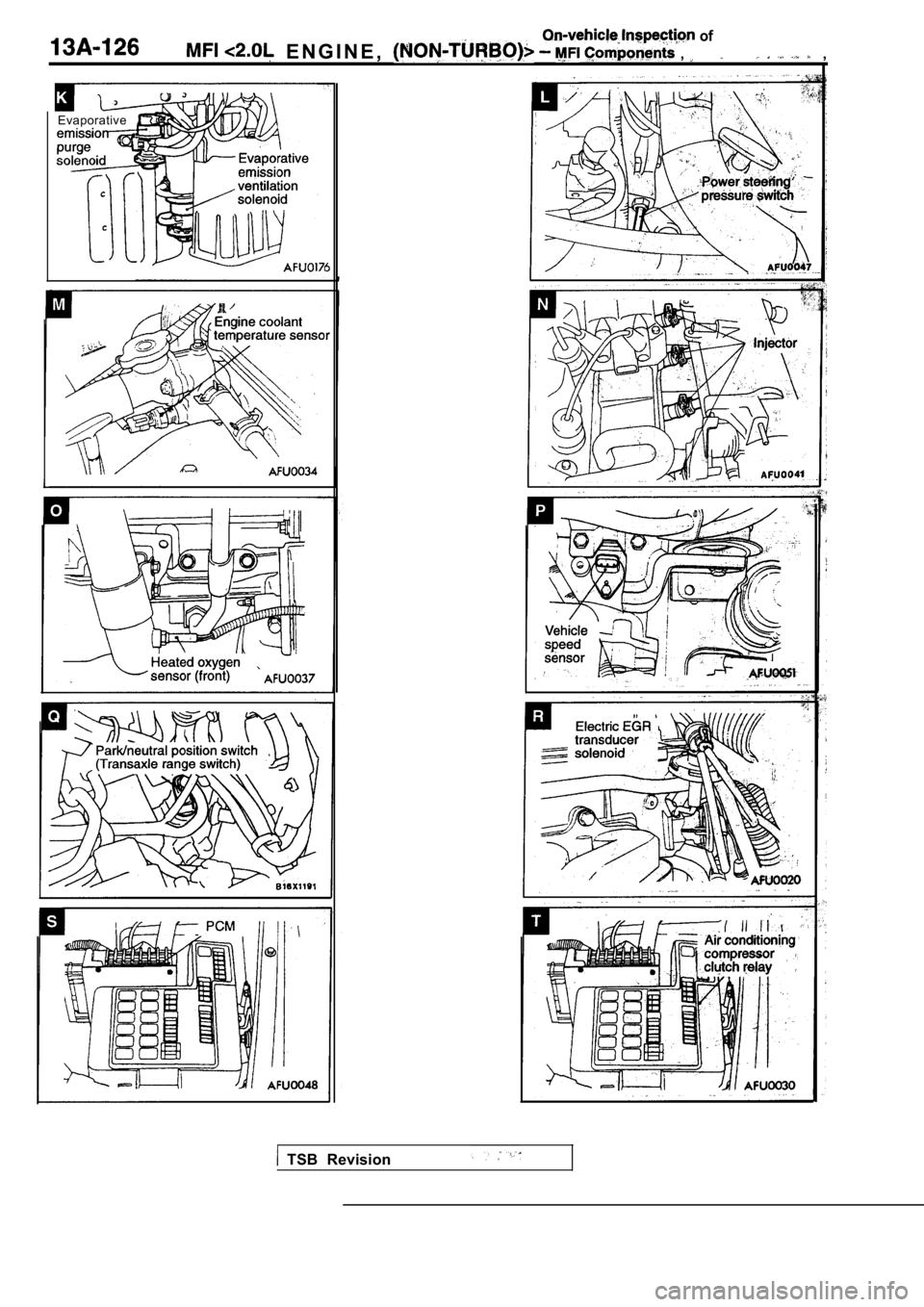 MITSUBISHI SPYDER 1990  Service Repair Manual   of
  E N G I N E ,    ,   ,
Evaporative
  TSB  Revision                          