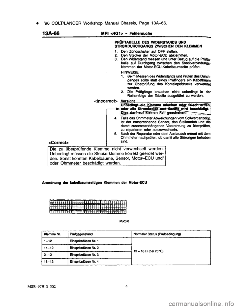 MITSUBISHI TRITON 1997  Workshop Manual 