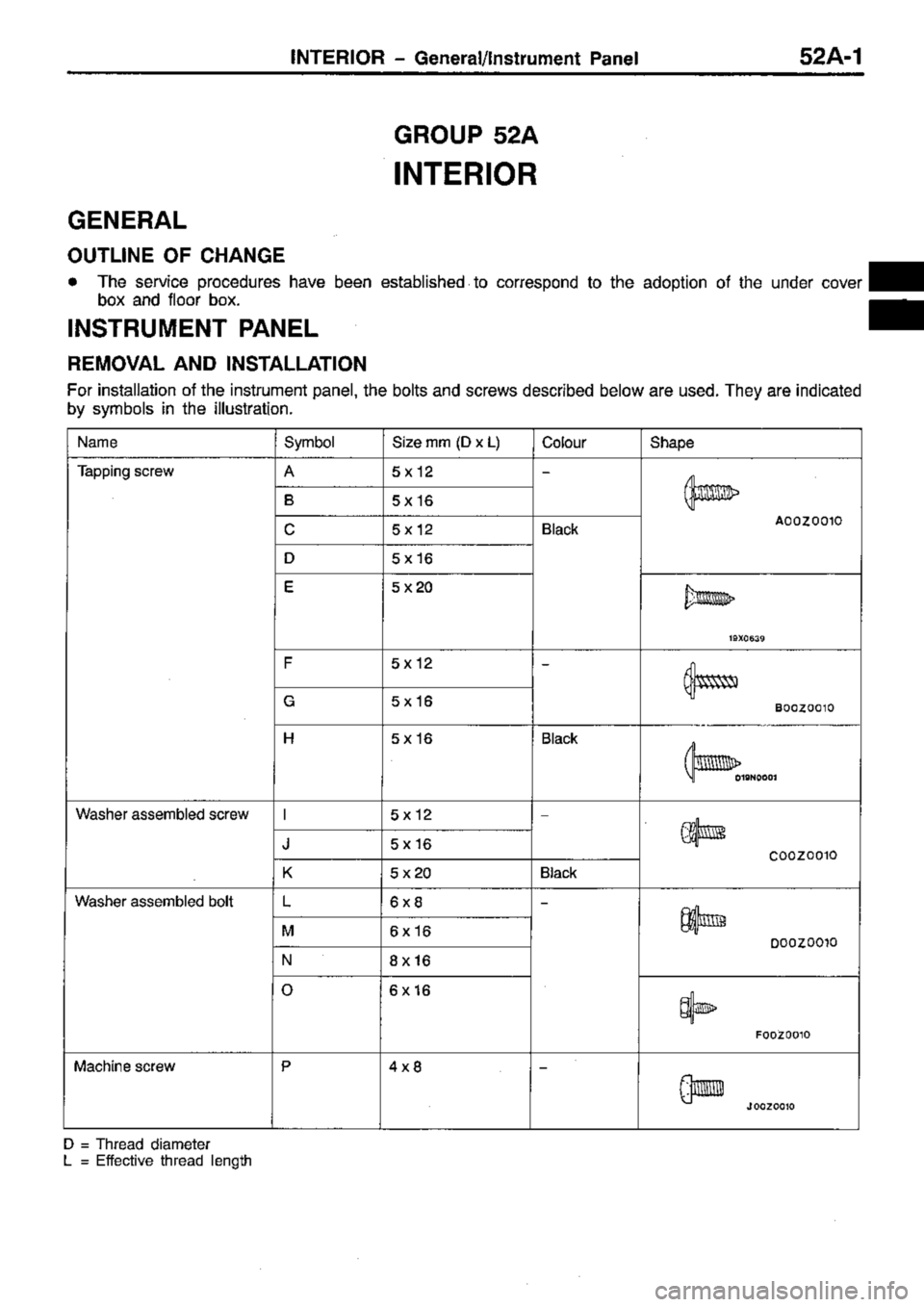 MITSUBISHI TRITON 1997  Workshop Manual 