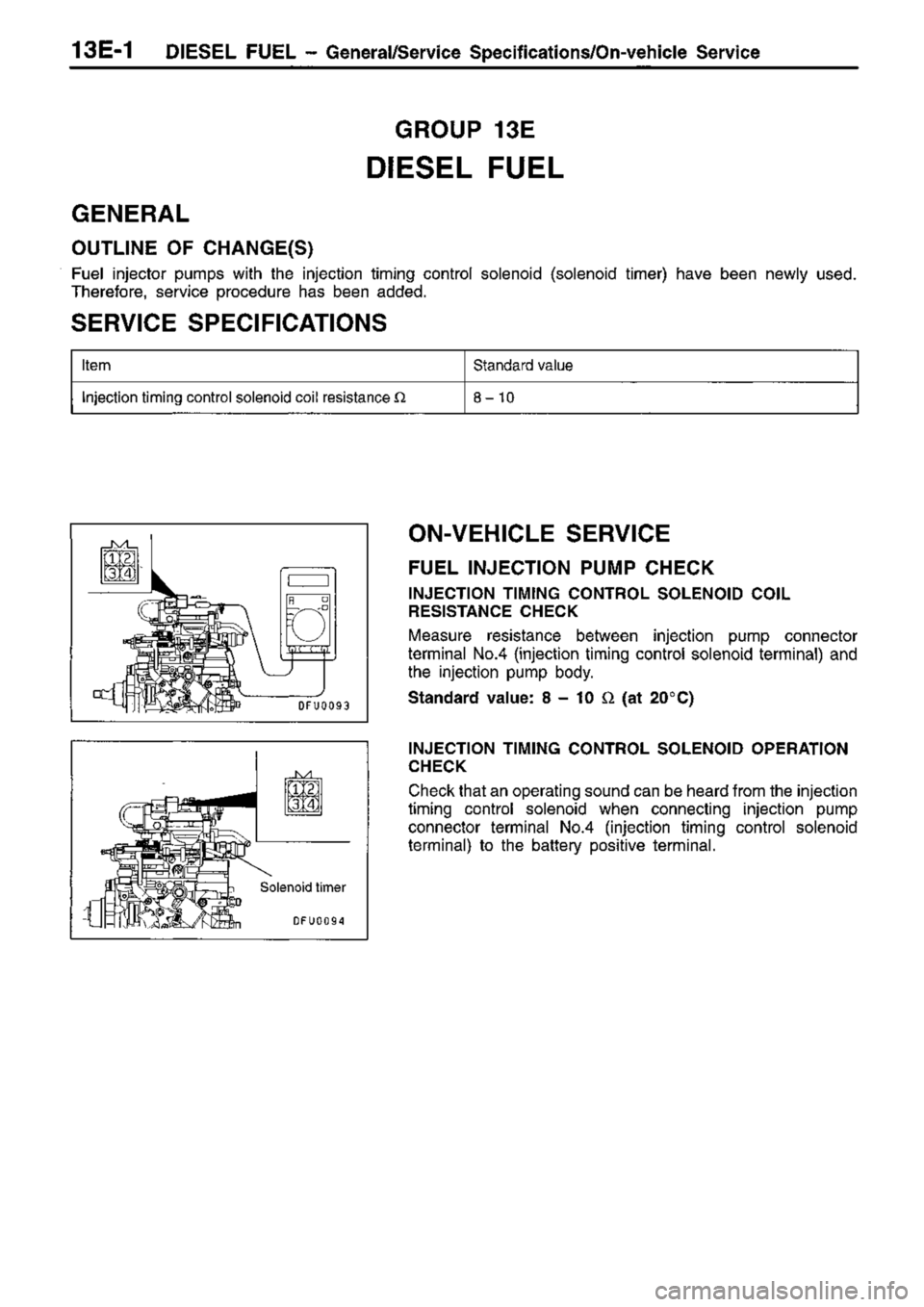 MITSUBISHI TRITON 1997  Workshop Manual 