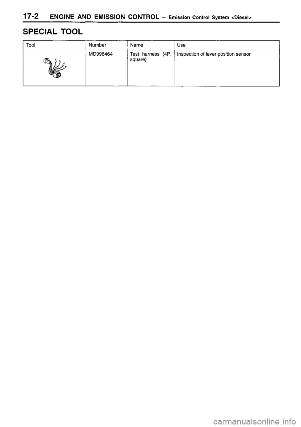 MITSUBISHI TRITON 1997  Workshop Manual 