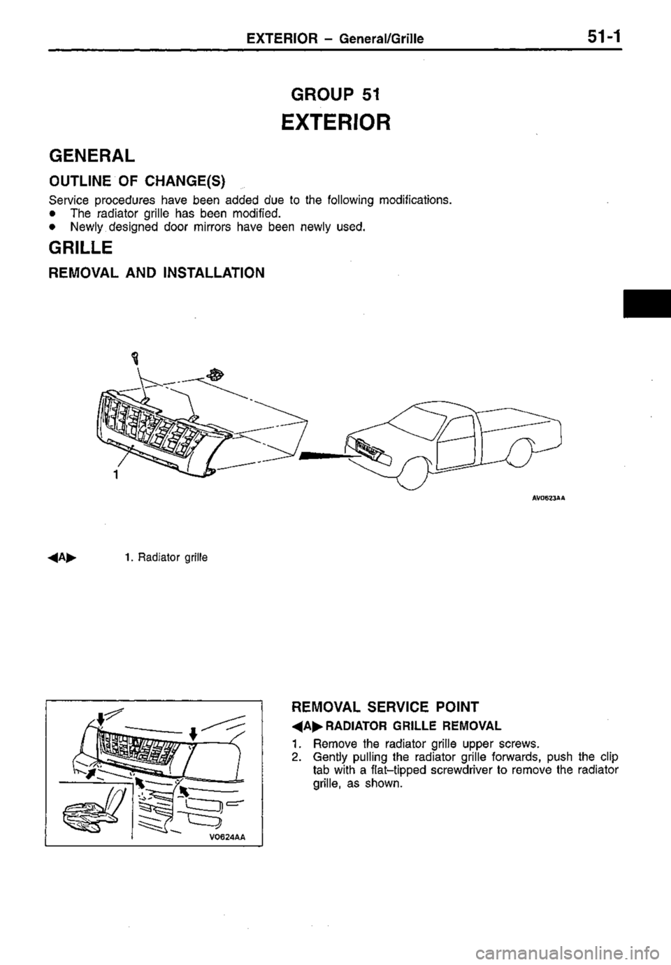 MITSUBISHI TRITON 1997  Workshop Manual 
