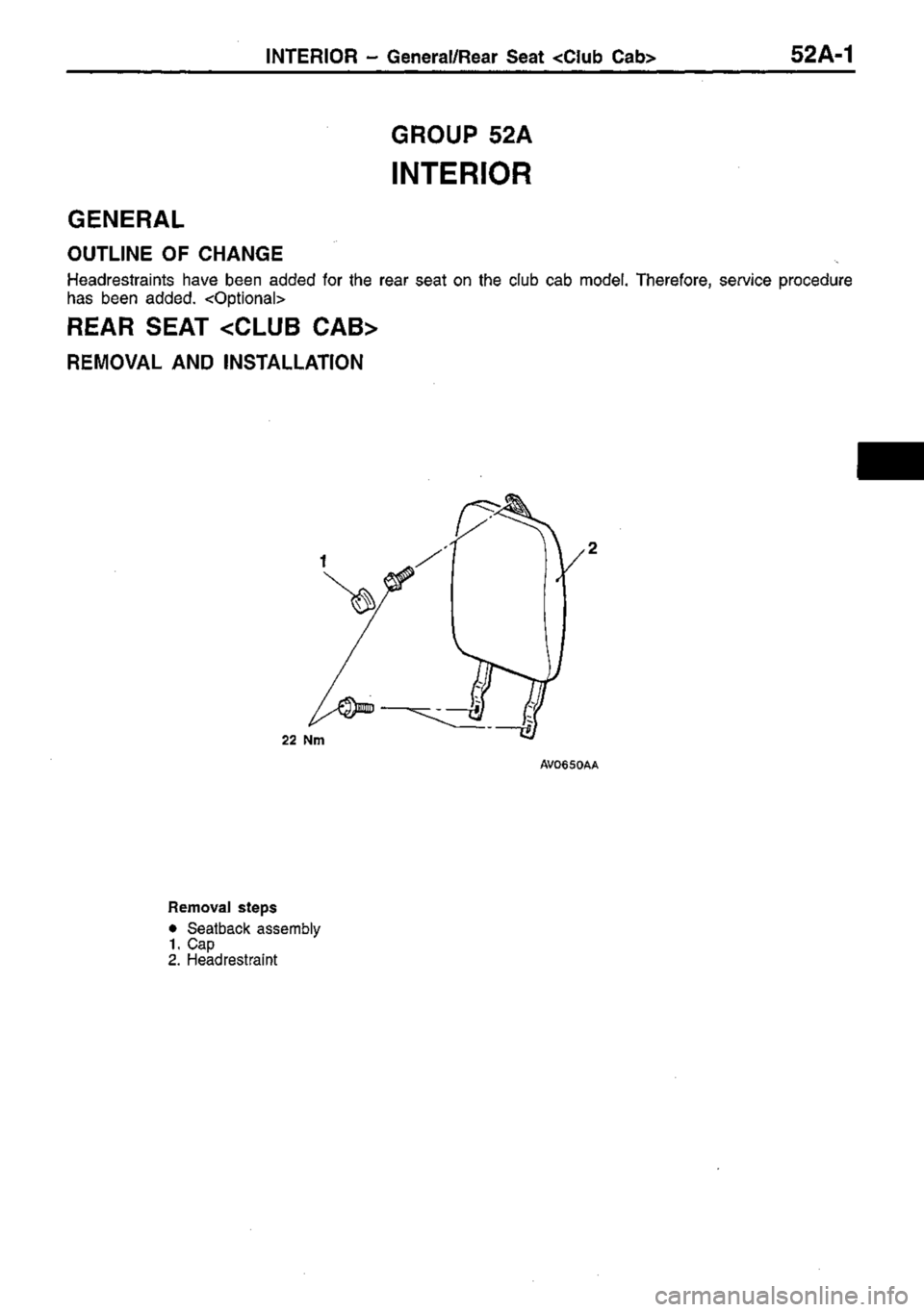 MITSUBISHI TRITON 1997  Workshop Manual 