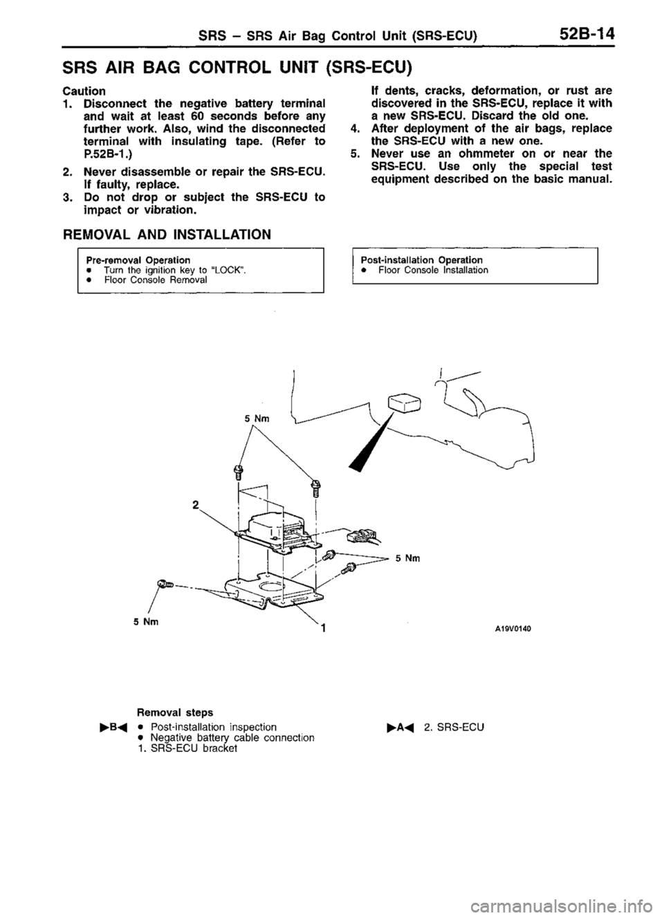 MITSUBISHI TRITON 1997  Workshop Manual 