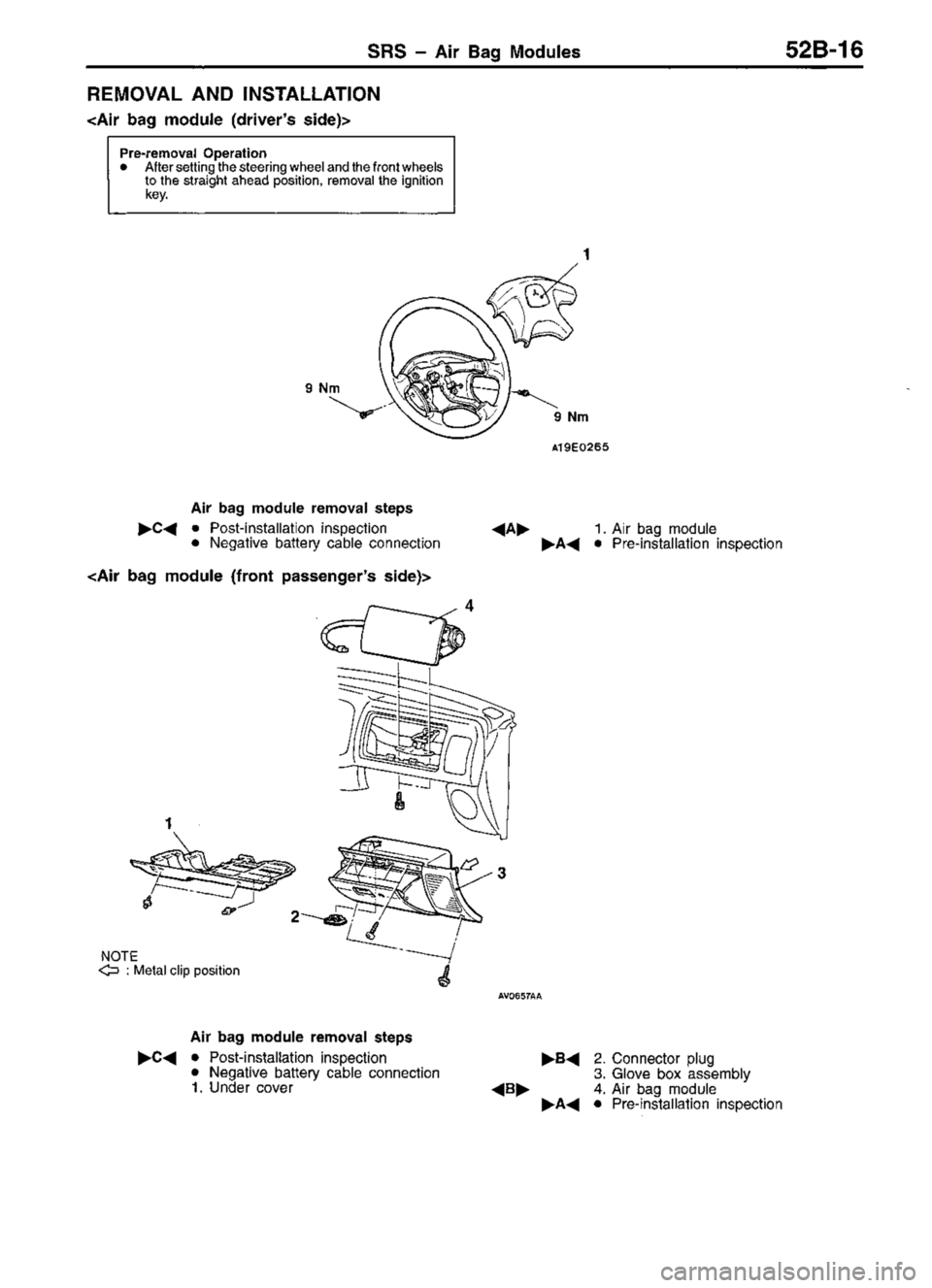 MITSUBISHI TRITON 1997  Workshop Manual 