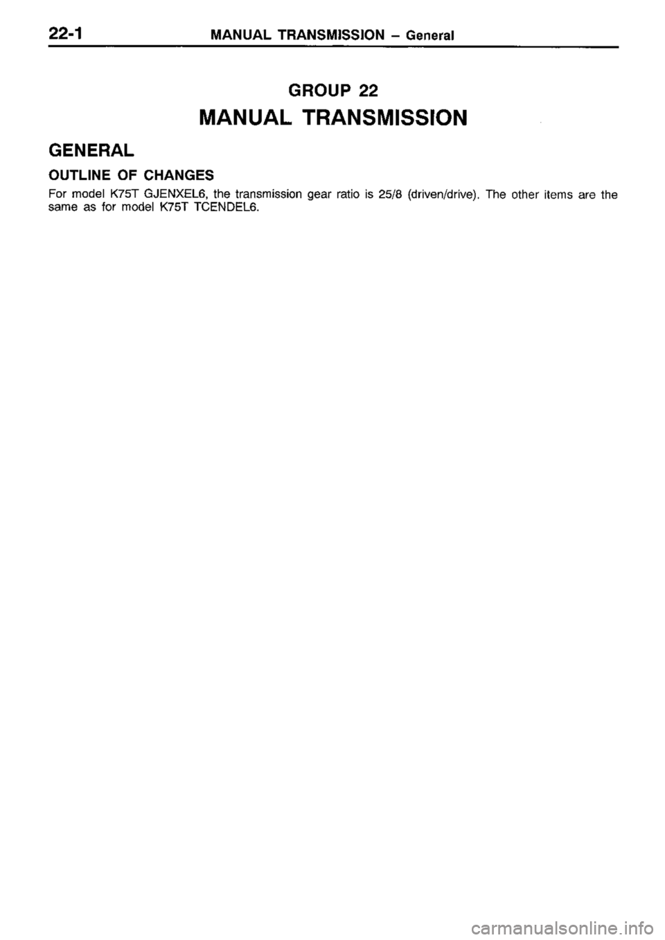 MITSUBISHI TRITON 1997  Workshop Manual 
