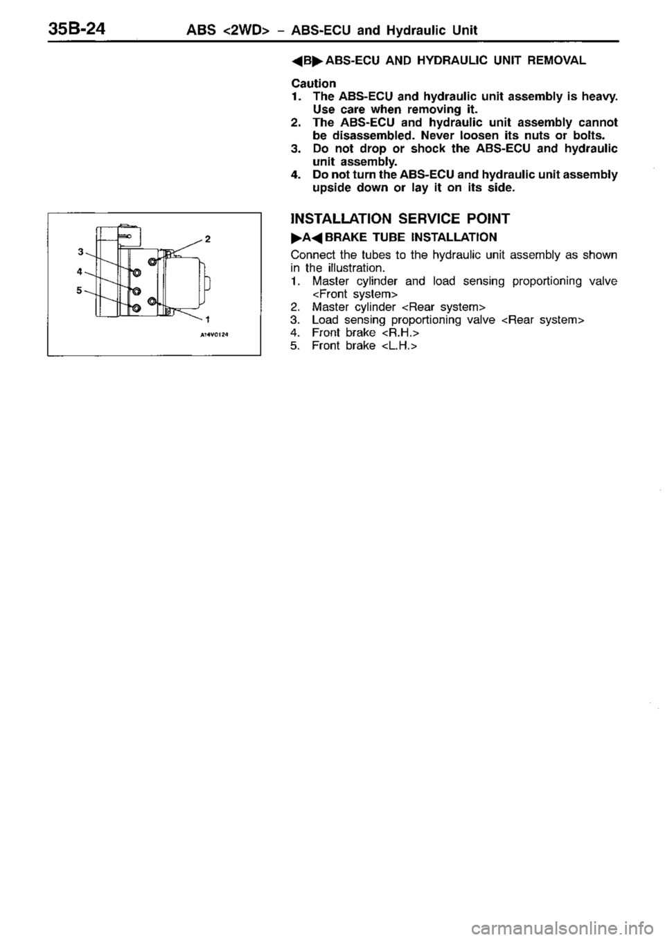 MITSUBISHI TRITON 1997  Workshop Manual 