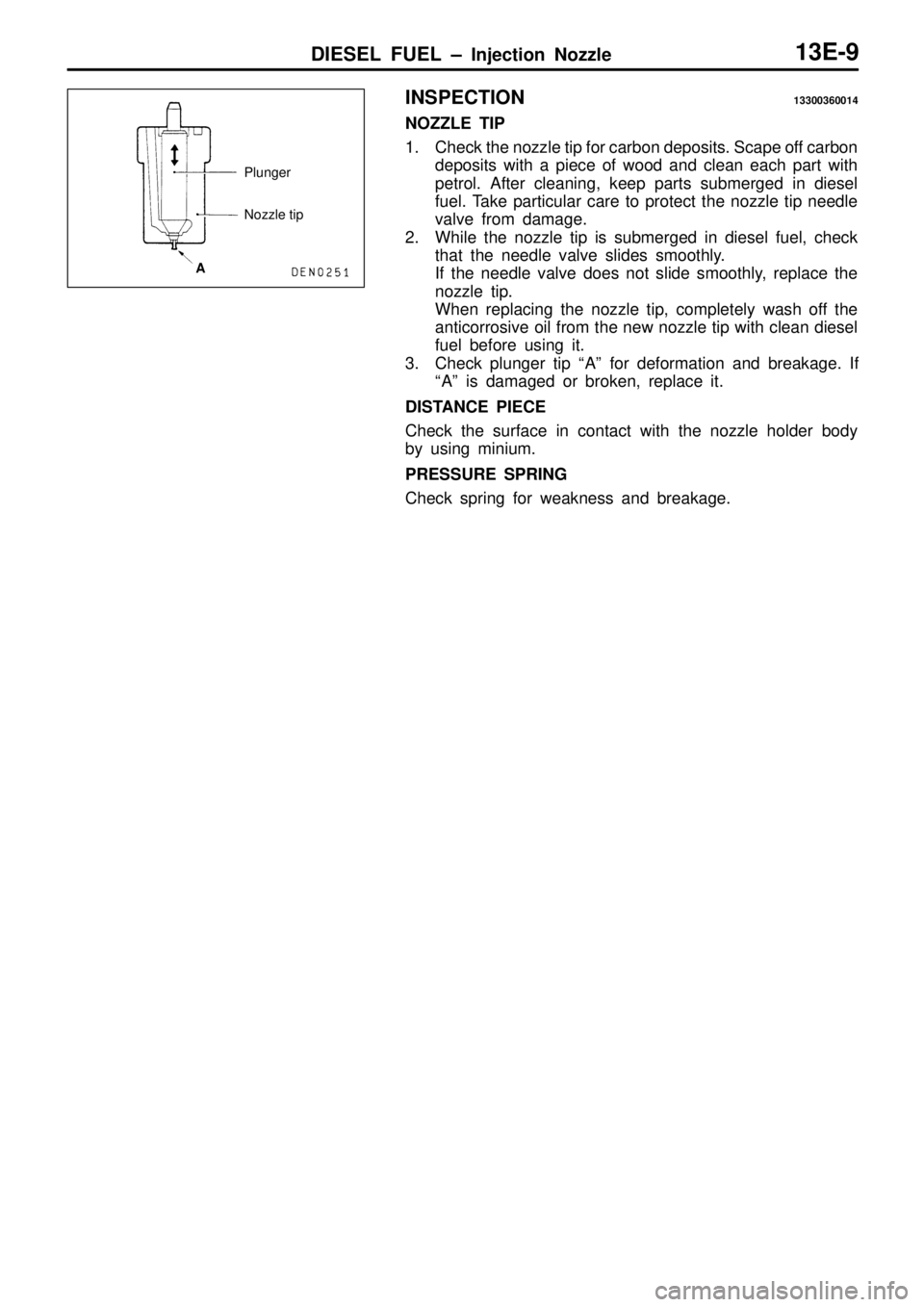 MITSUBISHI TRITON 1997  Workshop Manual N
ozzle  tip  