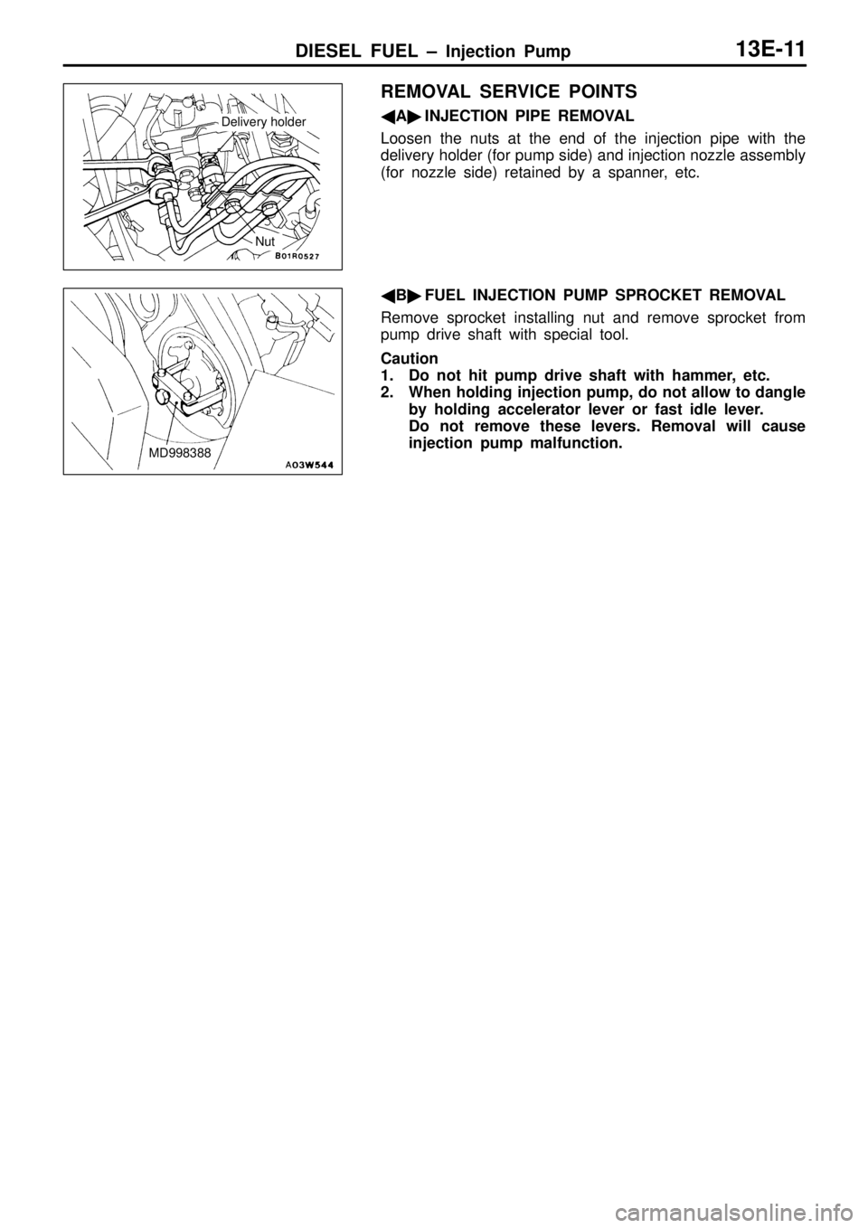 MITSUBISHI TRITON 1997  Workshop Manual N
ut M
D998388   