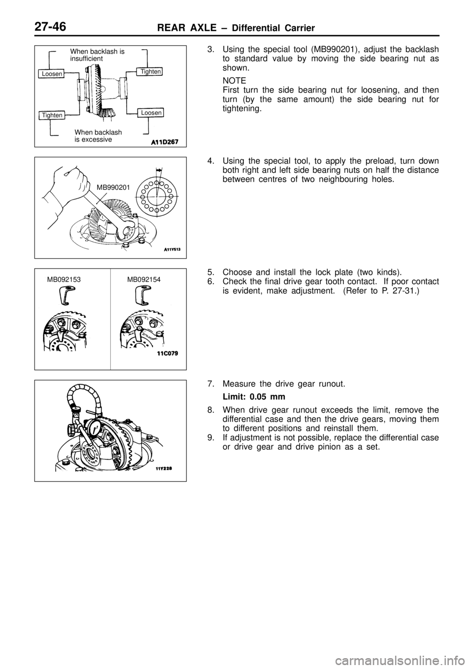 MITSUBISHI TRITON 1997  Workshop Manual M
B092153 MB092154     