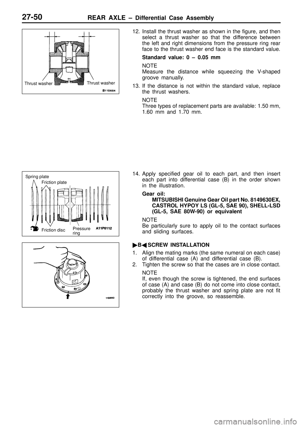 MITSUBISHI TRITON 1997  Workshop Manual S
prin g p la te
F ric tio n p la te
F ric tio n  d is c P
re ssu re
r in g    