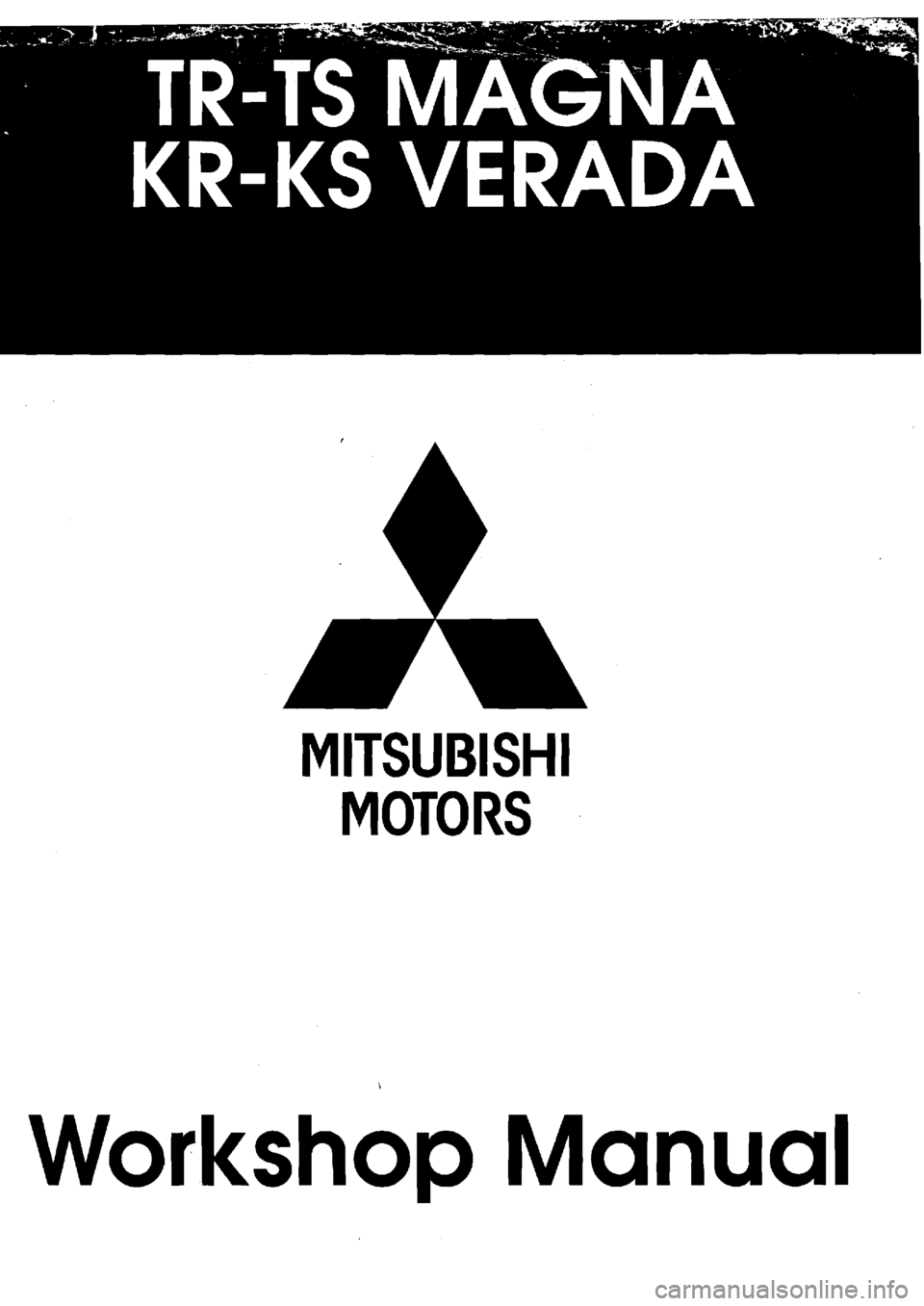 MITSUBISHI VERADA 1995  Workshop Manual 