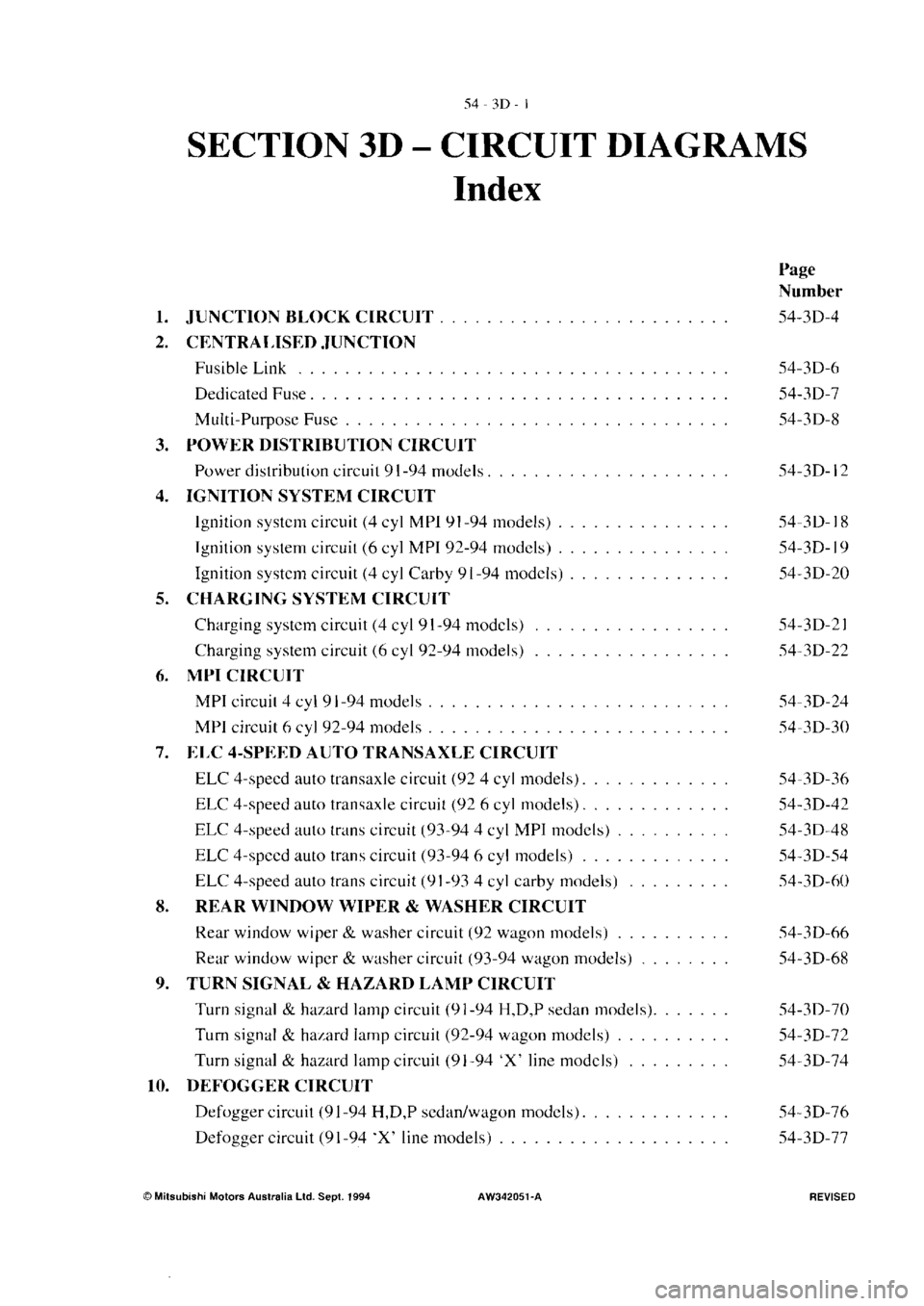 MITSUBISHI VERADA 1995  Workshop Manual 
