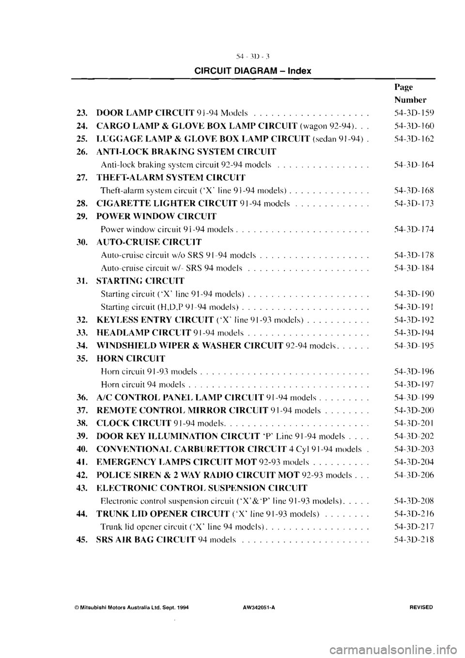MITSUBISHI VERADA 1995  Workshop Manual 