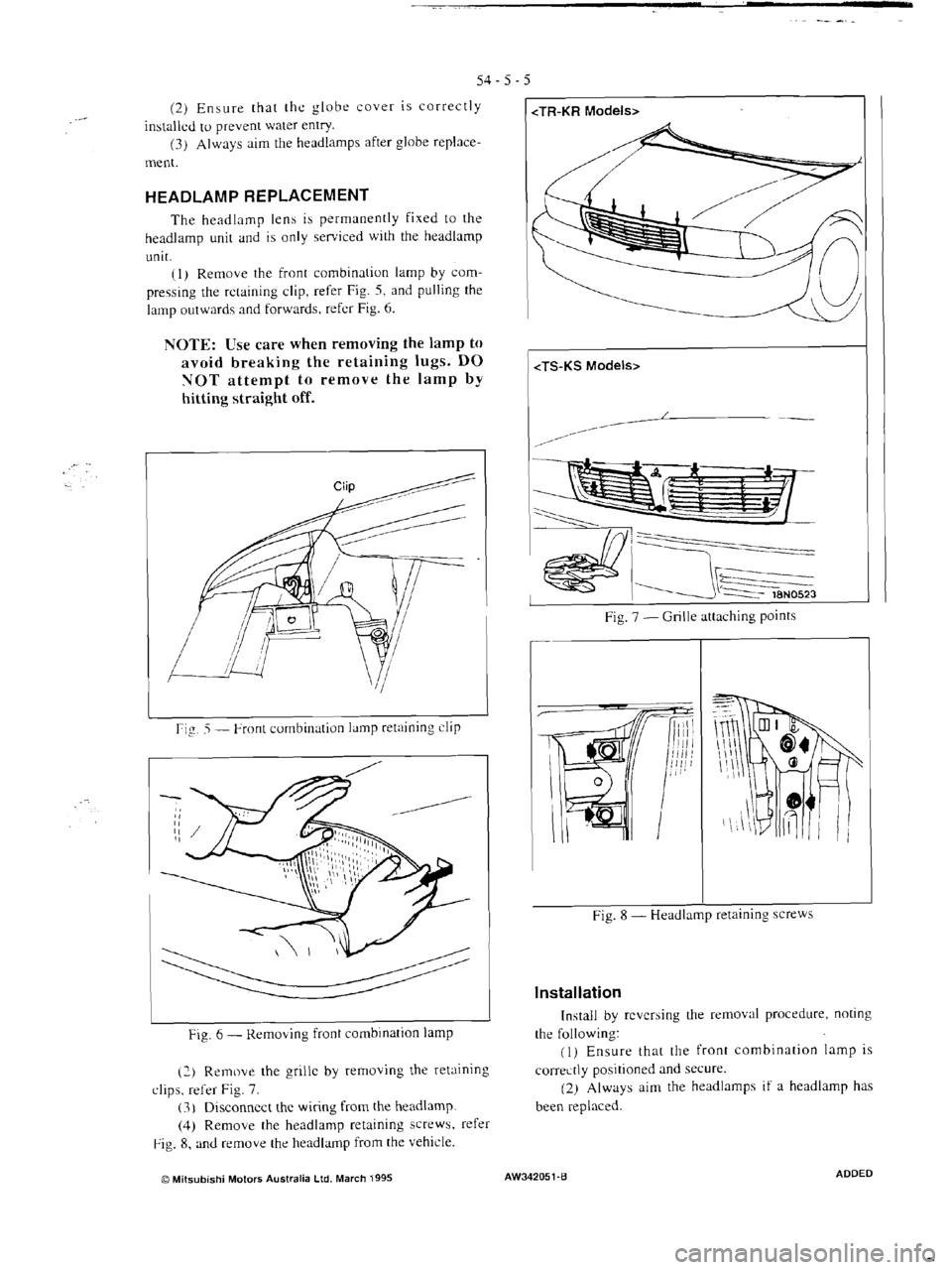 MITSUBISHI VERADA 1995  Workshop Manual 