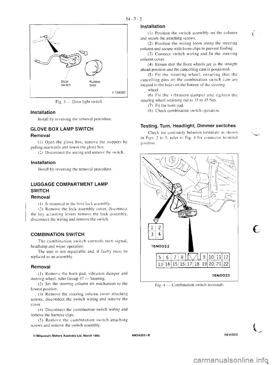 MITSUBISHI VERADA 1995  Workshop Manual 