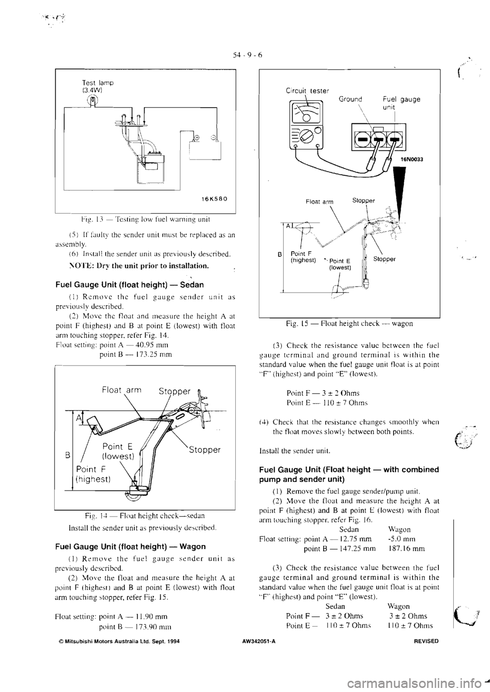 MITSUBISHI VERADA 1995  Workshop Manual 