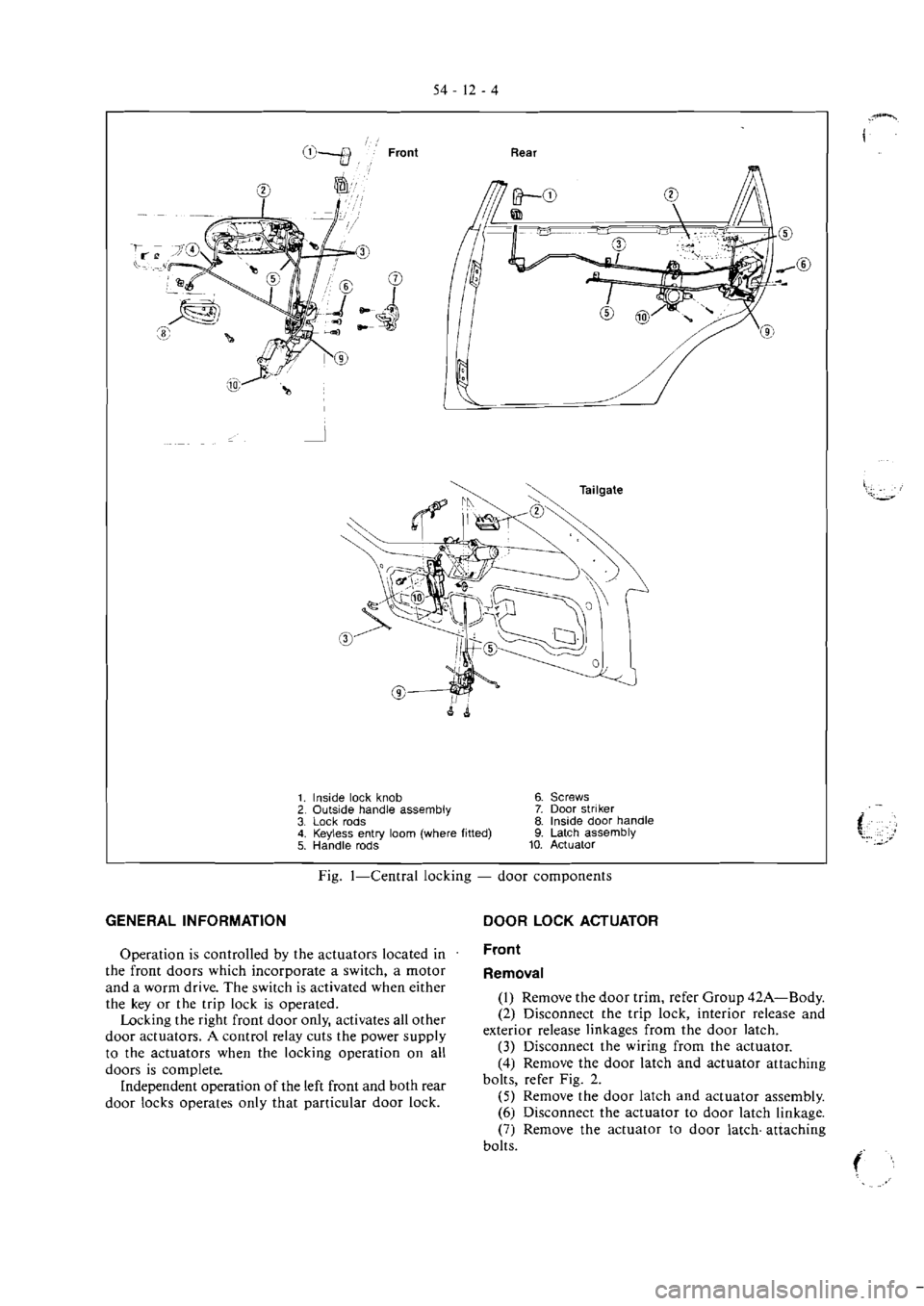 MITSUBISHI VERADA 1995  Workshop Manual 