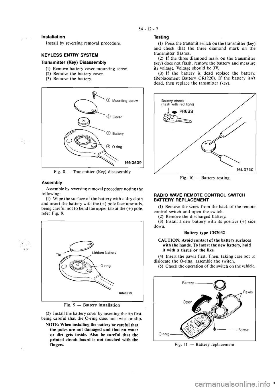 MITSUBISHI VERADA 1995  Workshop Manual 