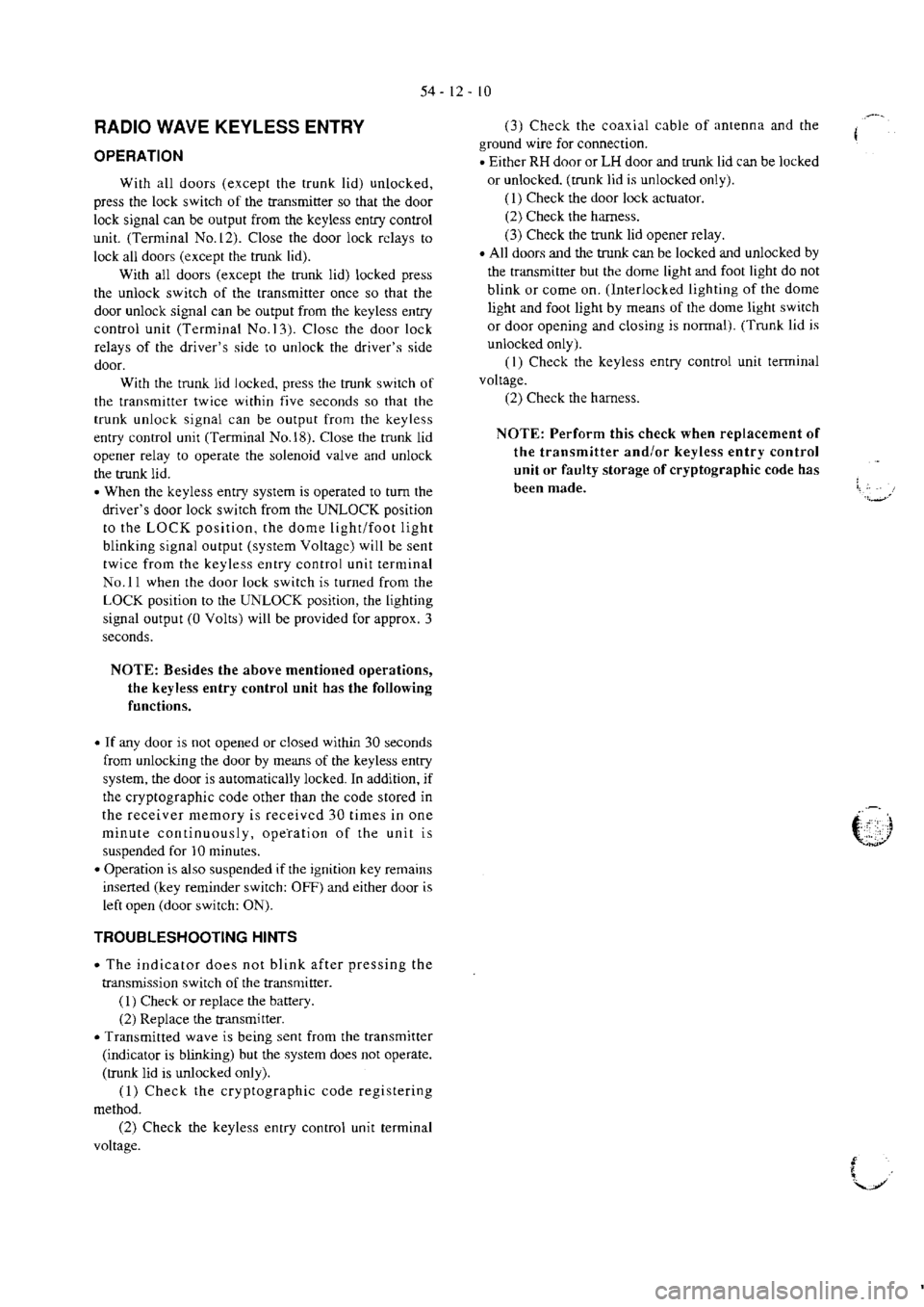 MITSUBISHI VERADA 1995  Workshop Manual 