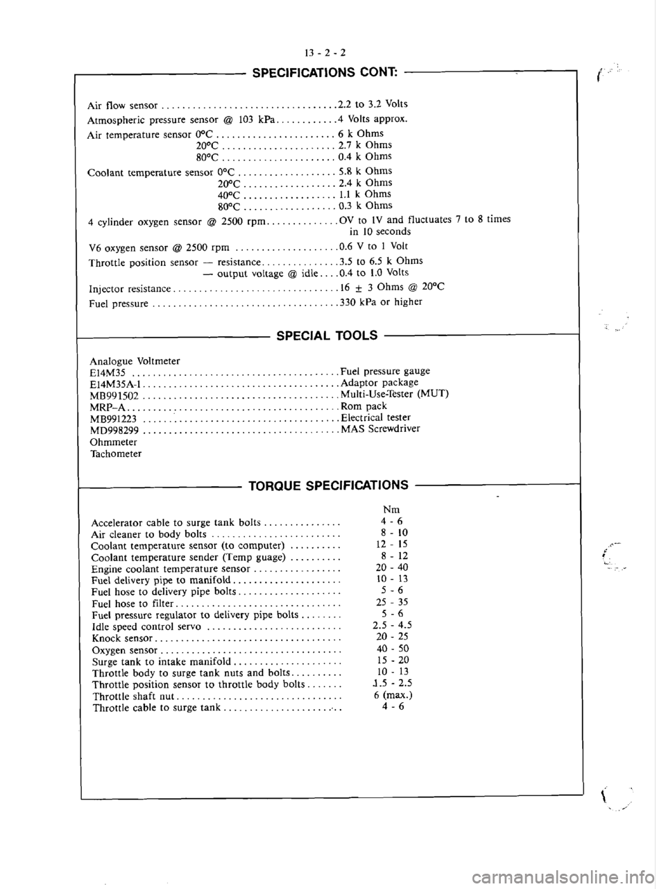 MITSUBISHI VERADA 1995  Workshop Manual 