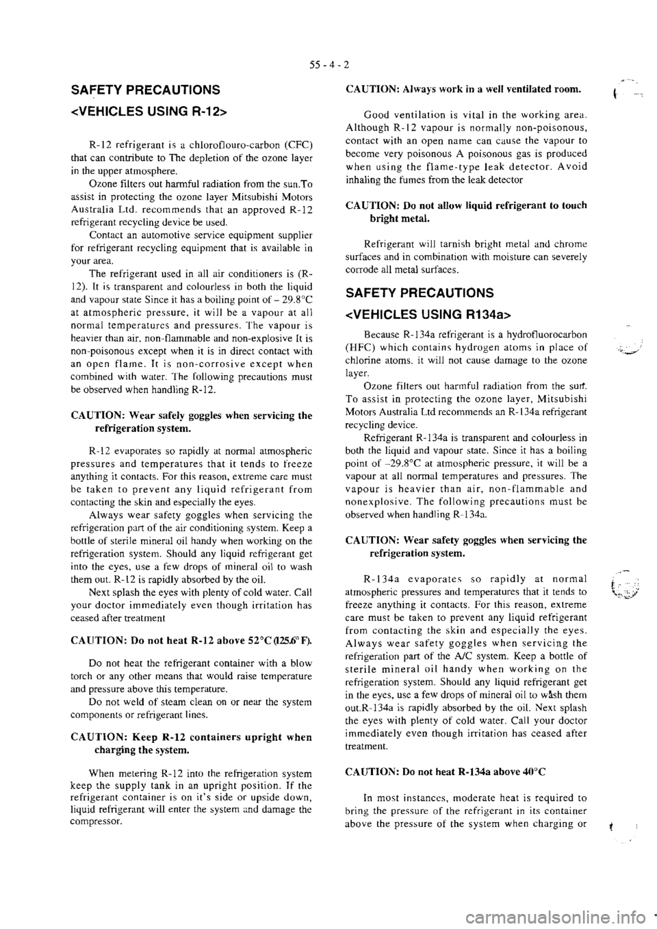 MITSUBISHI VERADA 1995  Workshop Manual 