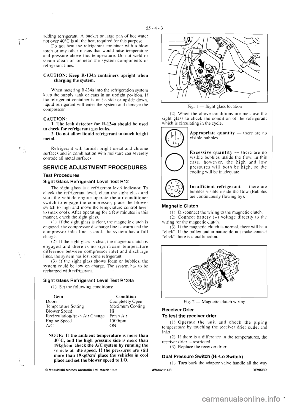 MITSUBISHI VERADA 1995  Workshop Manual 