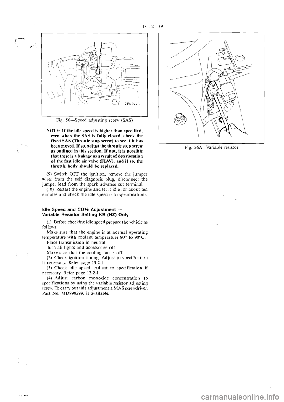 MITSUBISHI VERADA 1995  Workshop Manual 