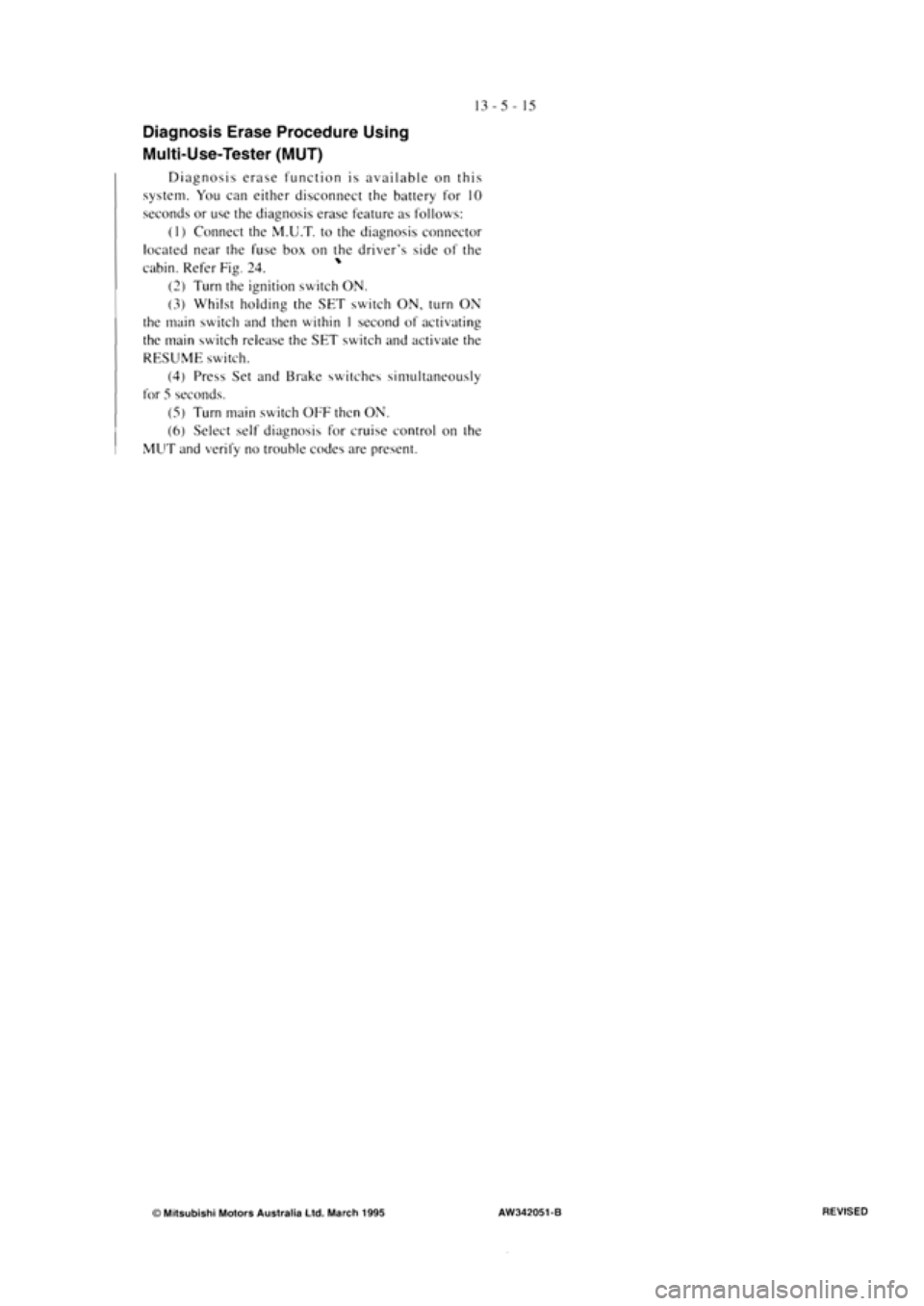 MITSUBISHI VERADA 1995  Workshop Manual 