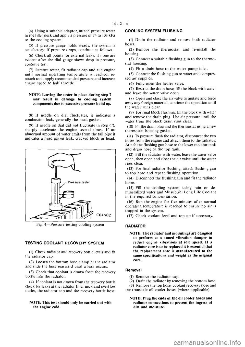 MITSUBISHI VERADA 1995  Workshop Manual 