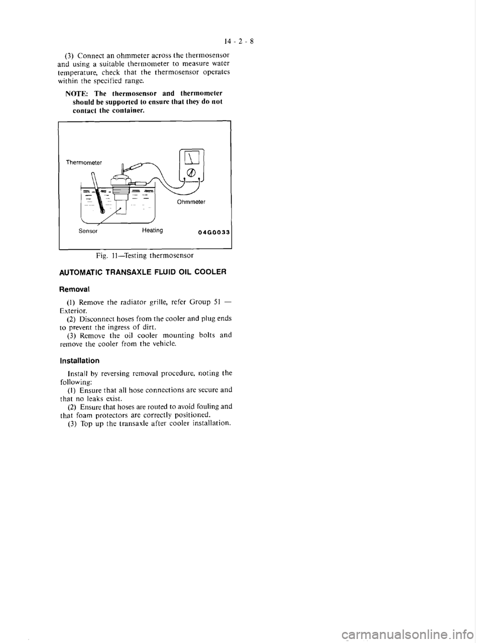 MITSUBISHI VERADA 1995  Workshop Manual 