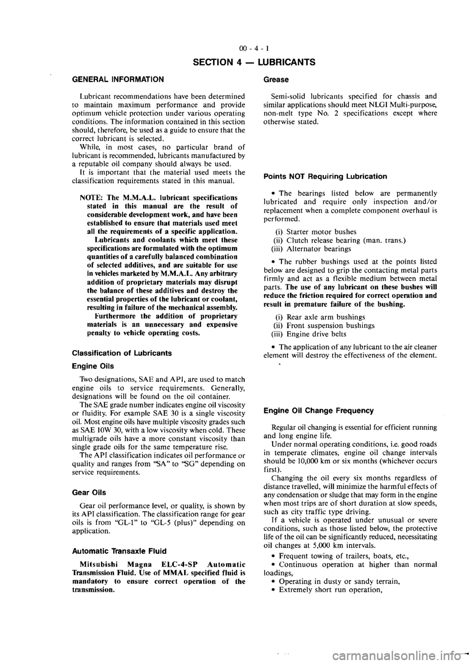 MITSUBISHI VERADA 1995  Workshop Manual 