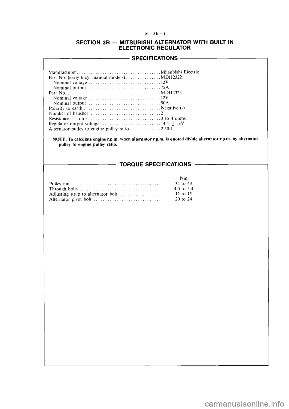 MITSUBISHI VERADA 1995  Workshop Manual 