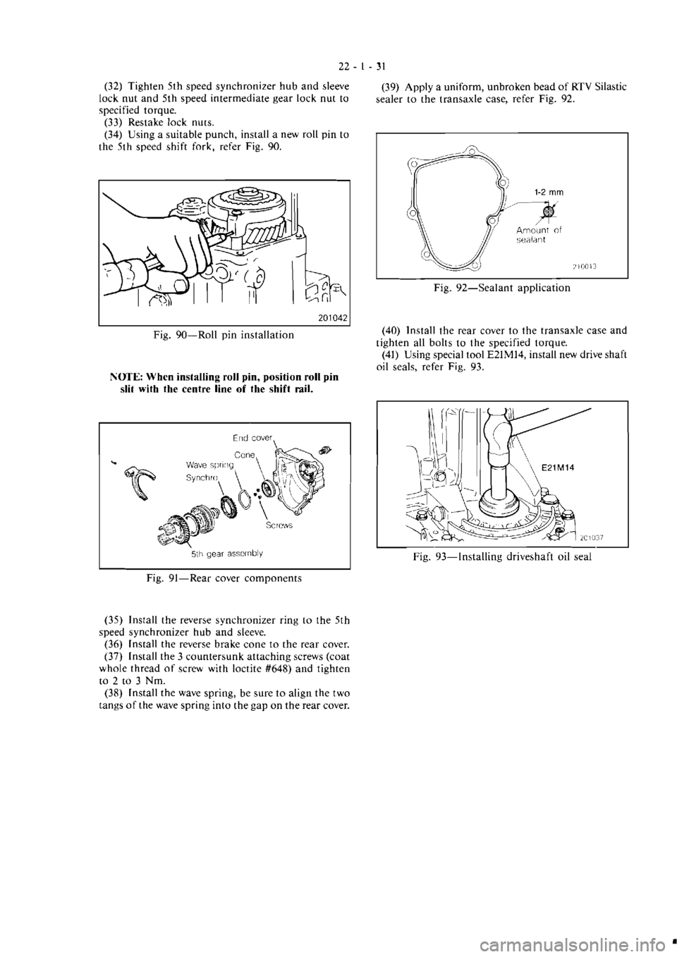 MITSUBISHI VERADA 1995  Workshop Manual 