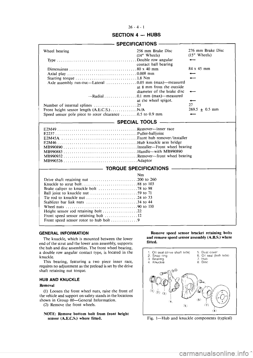 MITSUBISHI VERADA 1995  Workshop Manual 