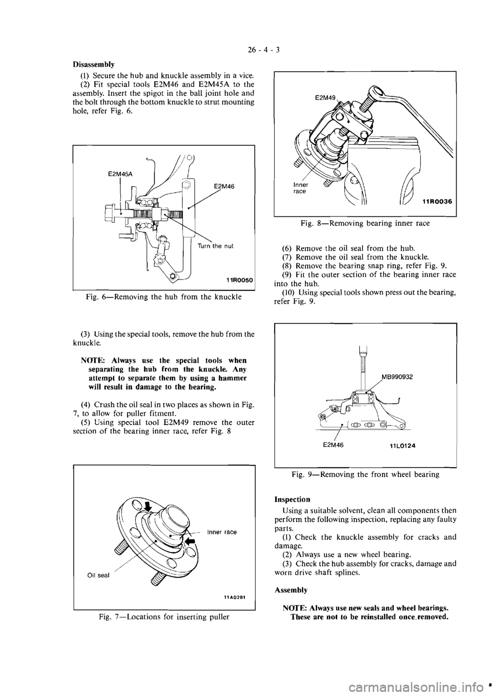 MITSUBISHI VERADA 1995  Workshop Manual 