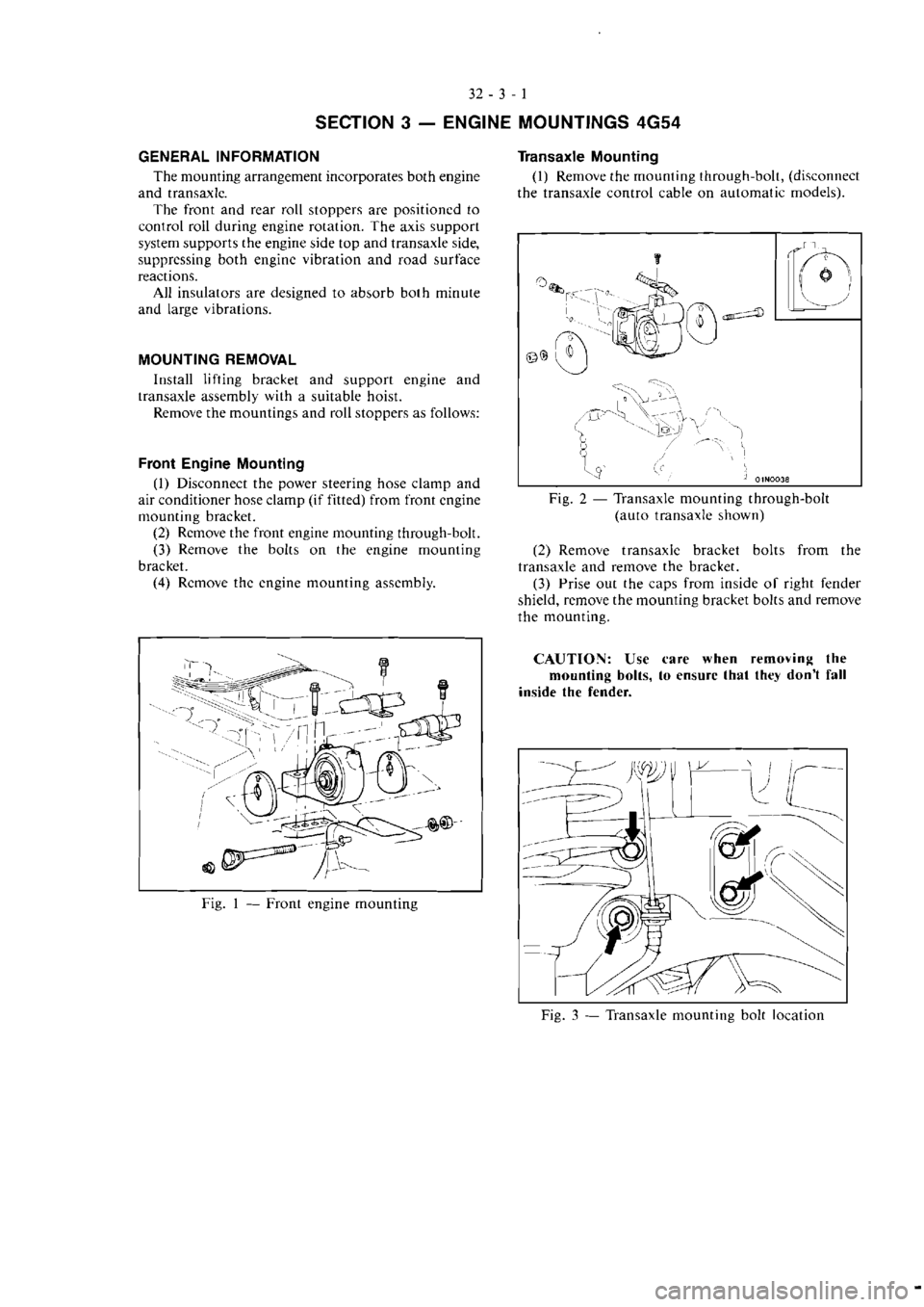 MITSUBISHI VERADA 1995  Workshop Manual 