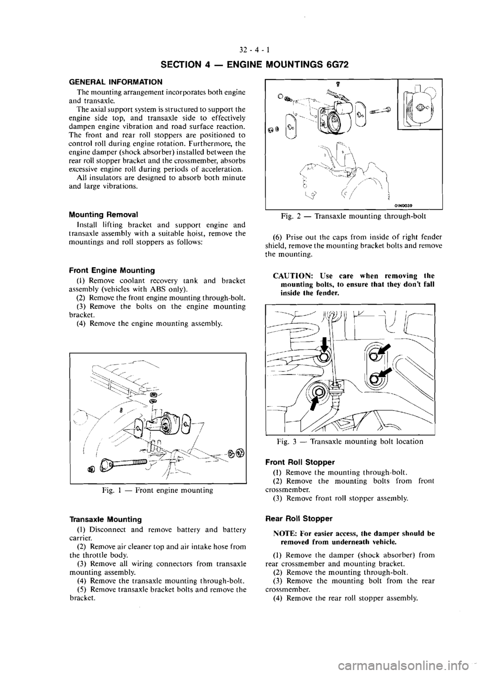 MITSUBISHI VERADA 1995  Workshop Manual 