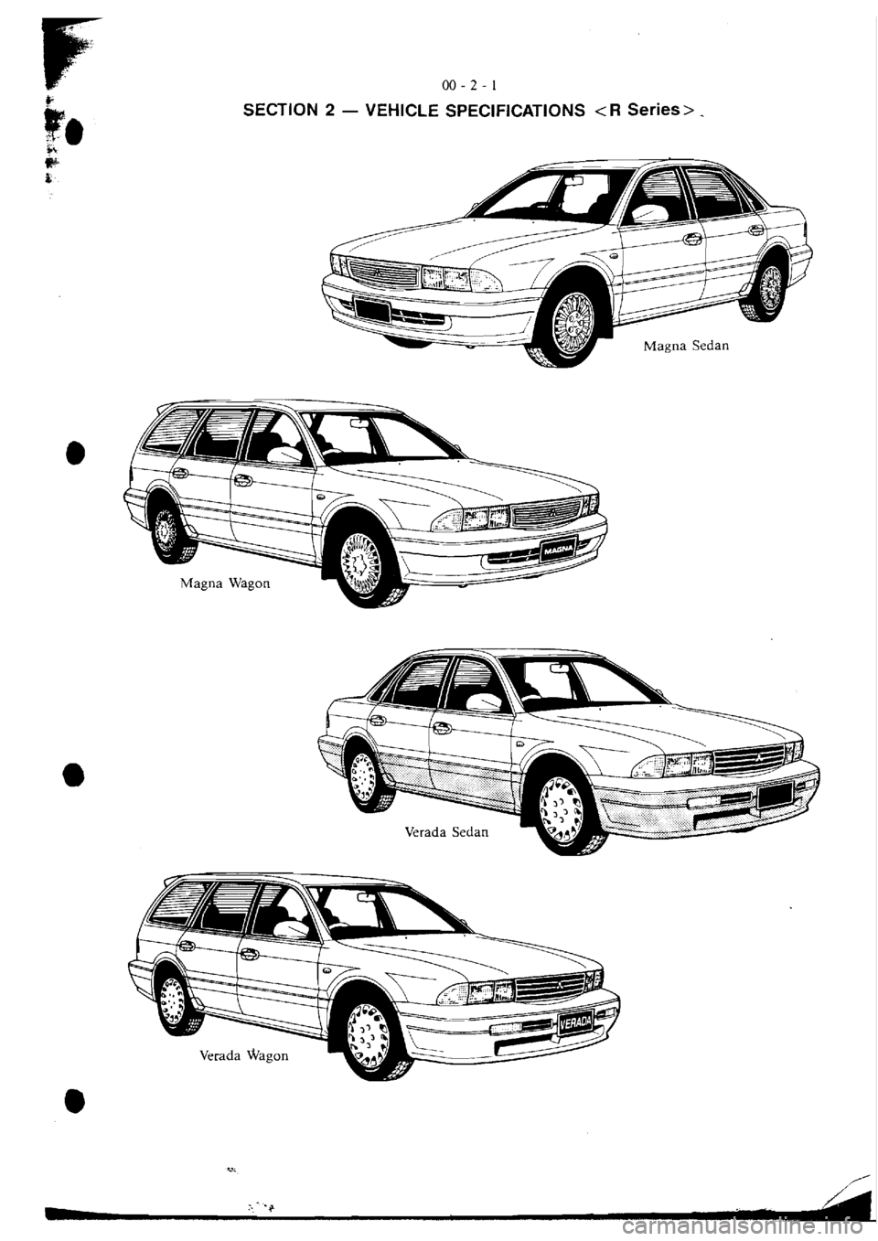MITSUBISHI VERADA 1995  Workshop Manual 