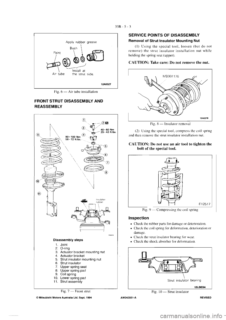 MITSUBISHI VERADA 1995  Workshop Manual 