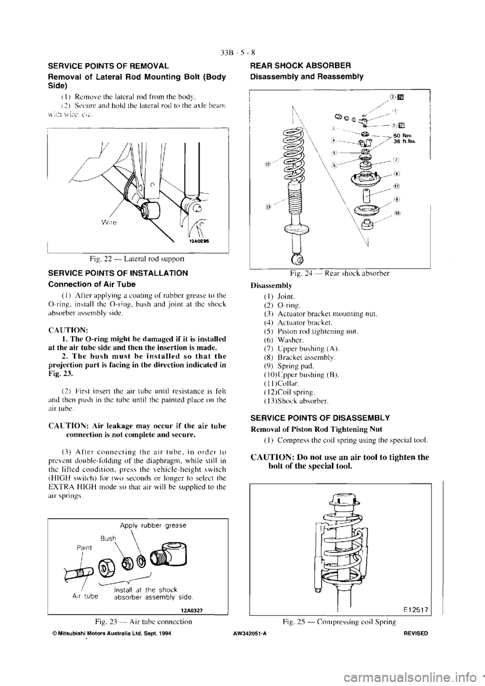 MITSUBISHI VERADA 1995  Workshop Manual 