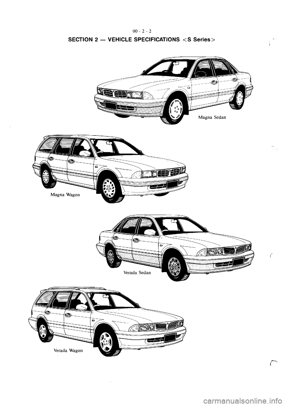 MITSUBISHI VERADA 1995  Workshop Manual 