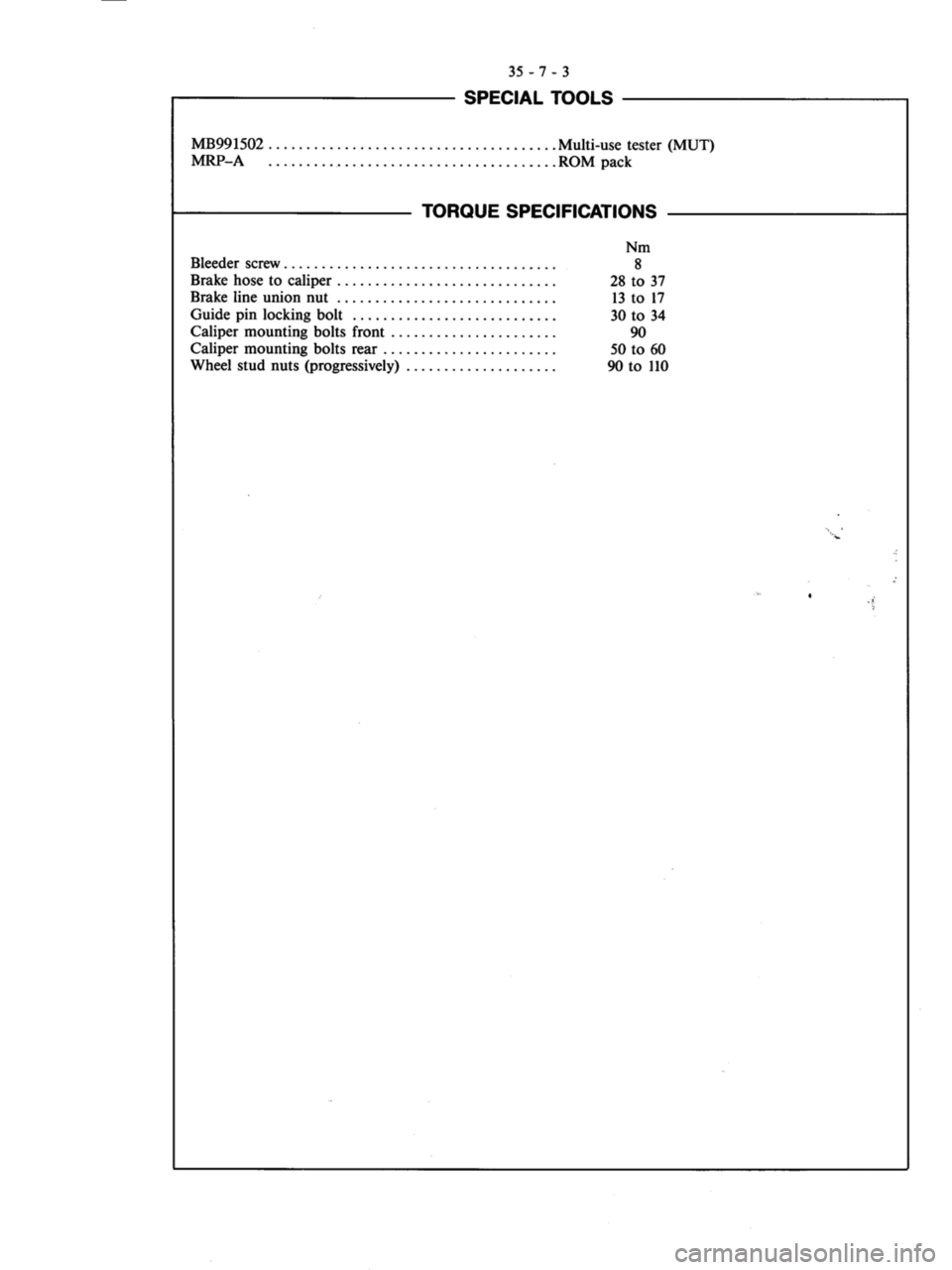 MITSUBISHI VERADA 1995  Workshop Manual 