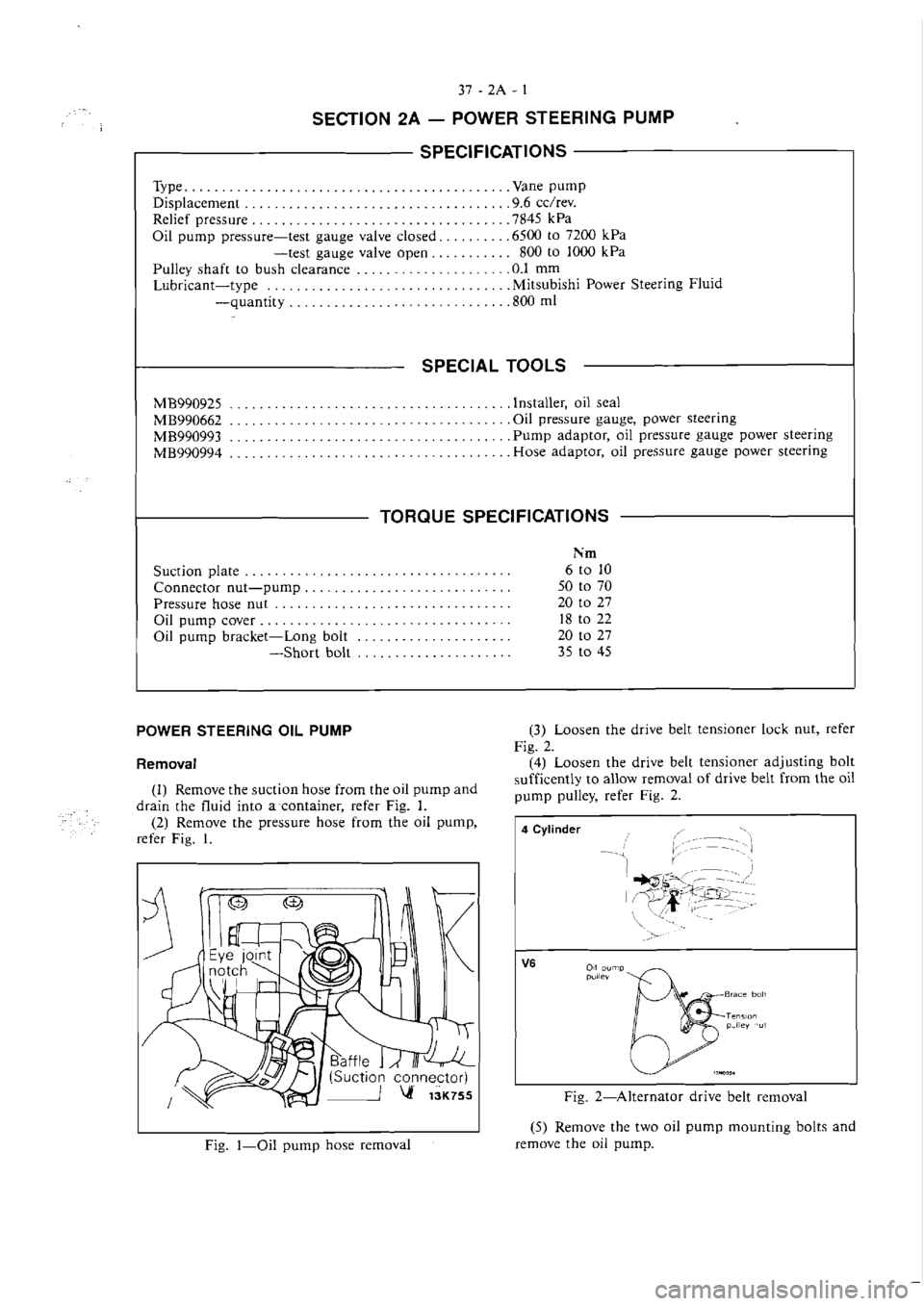 MITSUBISHI VERADA 1995  Workshop Manual 