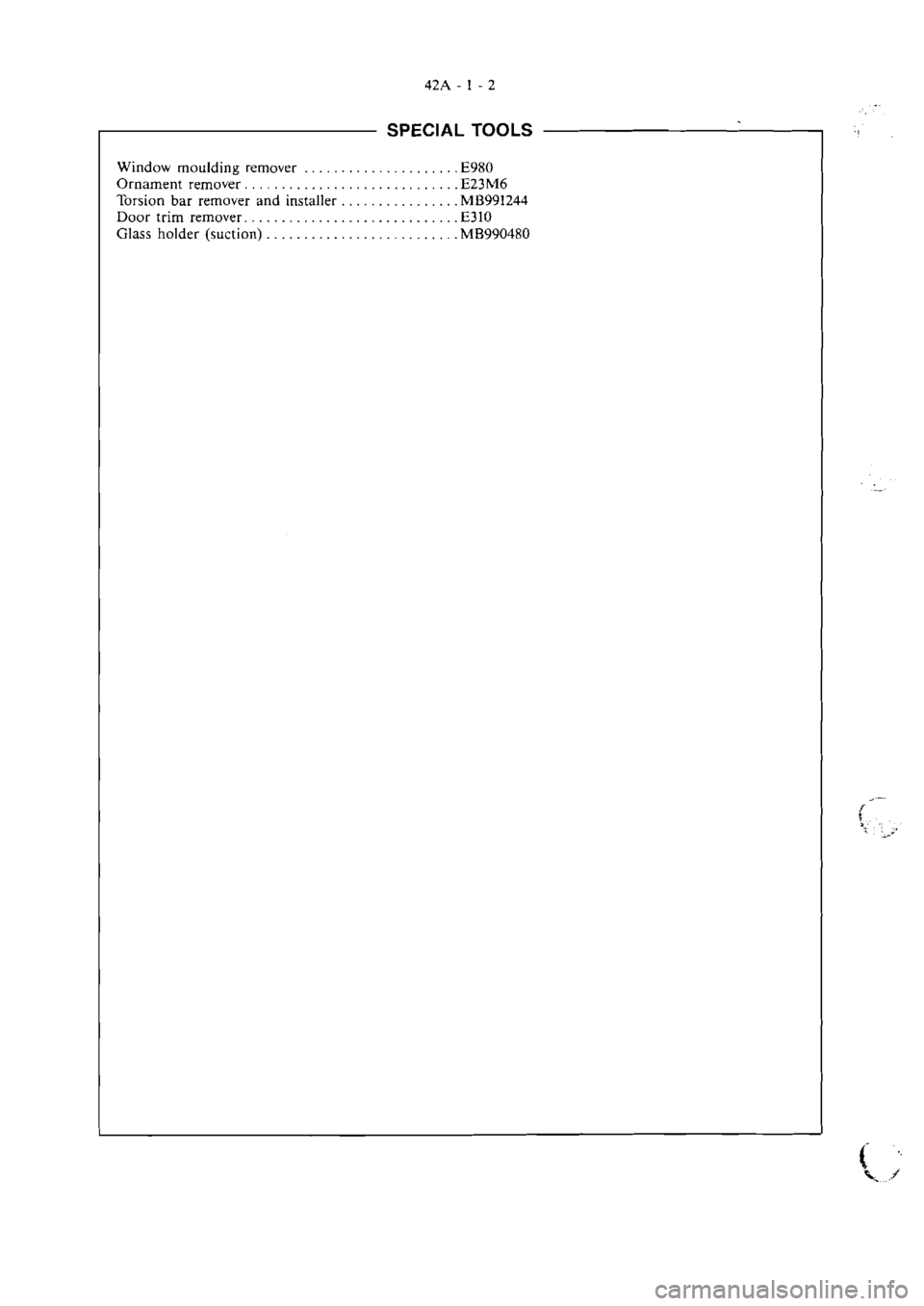 MITSUBISHI VERADA 1995  Workshop Manual 