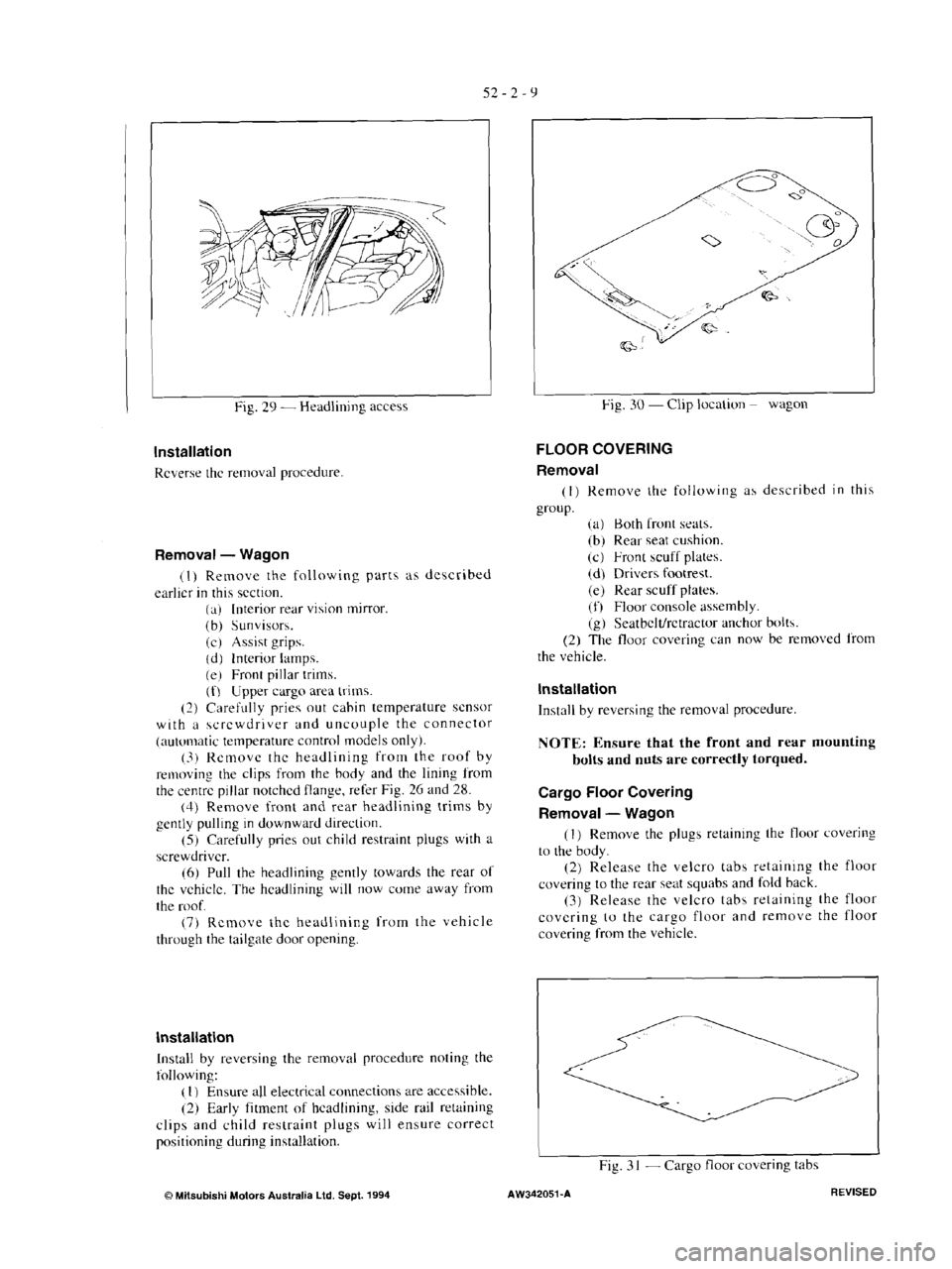 MITSUBISHI VERADA 1995  Workshop Manual 