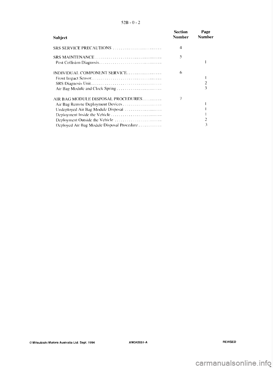 MITSUBISHI VERADA 1995  Workshop Manual 