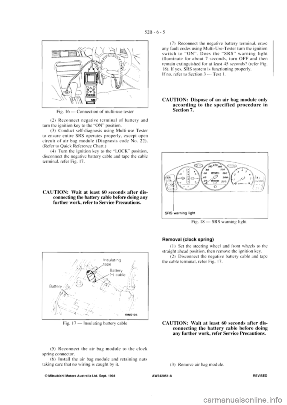 MITSUBISHI VERADA 1995  Workshop Manual 