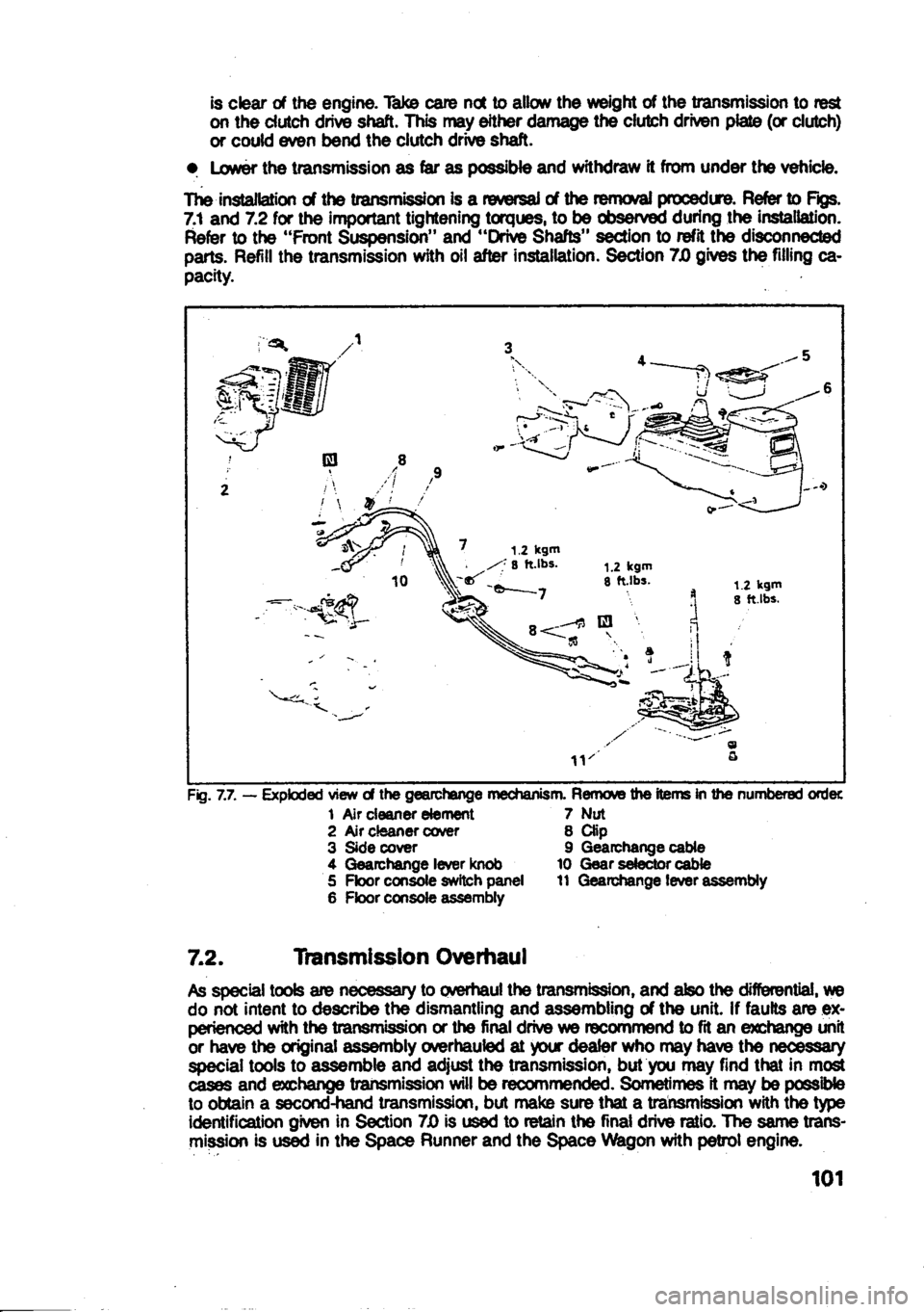 MITSUBISHI SPACE RUNNER 1991  Owners Manual 